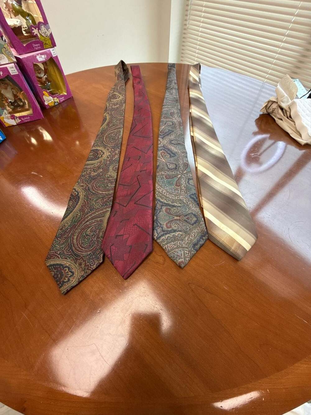 Lot of 4 Vintage Men's Neckties: Jarrod's, Envoy, Stafford, and Wembley